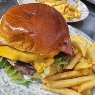 Hamburguesa De Bacon Y Queso