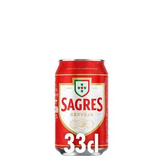 Cerveja Com Álcool Sagres Lata 33 cl