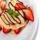 Crepe De Fresas Con Chocolate