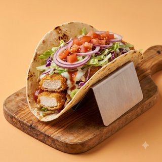 Tacos con chicken nuggets