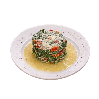 ისპანახი ბოსტნეულით და პარმეზანით