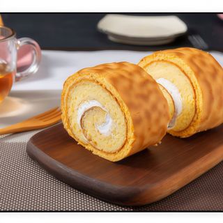 Rollo de pastel original de dos trozos de rayas de tigre