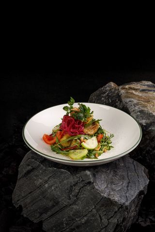 Salată asiatică cu vinete prăjite