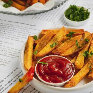 Frite avec des oeufs dure