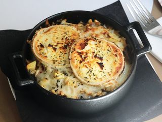 LASAÑA DE VERDURAS CON QUESO DE CABRA