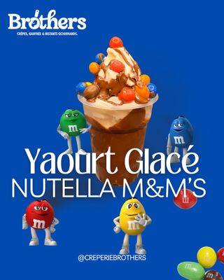 Yaourt Glacé Nutella M&M's
