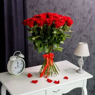 15 trandafiri roșii 80-90cm