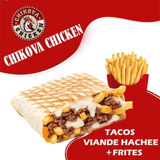 Tacos Viande Hachée avec Frites