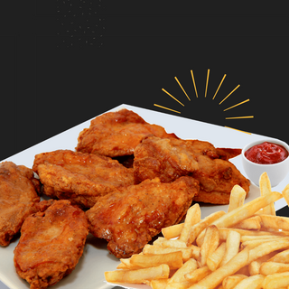 Menú Alitas (6 Uds.)