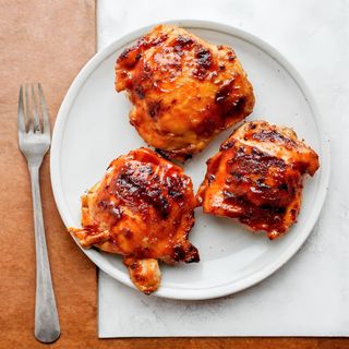 Grilled chicken quarter