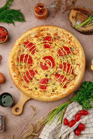 Пицца "Запеченный цыпленок" (35 см.)