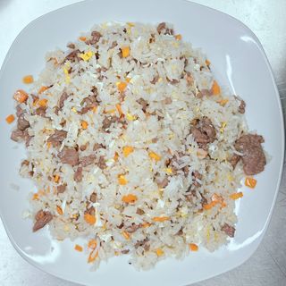 arroz frito con ternera