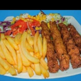 Plato Shish Completo Con Shish Kebab (6 Uds shish kebab.aroz .patata).