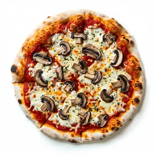Pizza sottobosco al piatto