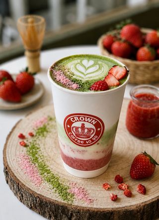 Strawberry Matcha Latte 22 OZ