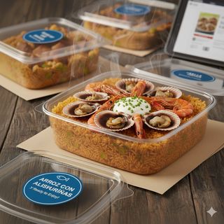 Arroz alistado y zamburiñas (2 raciones)