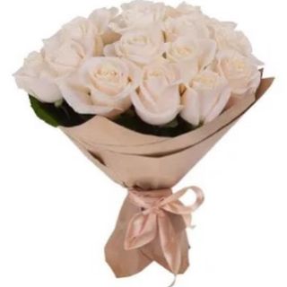 Bouquet rose bianche  50 cm
