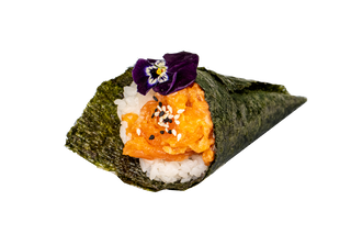 74.  Temaki spicy salmon