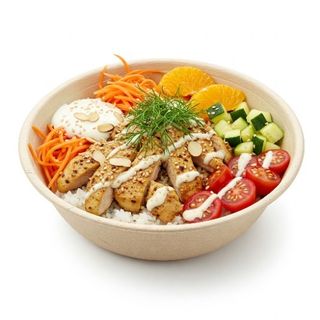 Light chicken poke bowl