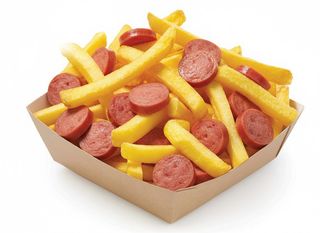 Patatine con wurstel