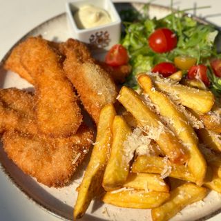 Petto di pollo empanata