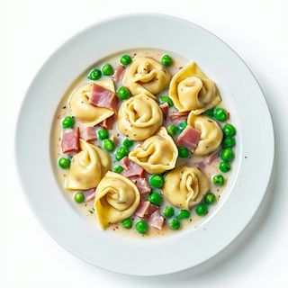 Tortellini panna prosciutto e piselli