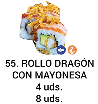 51. Rollo Dragón Con Mayonesa (8 Uds.)