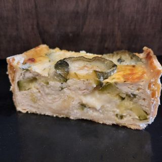 Quiche de calabacín con queso de cabra