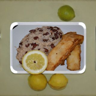 Solha Frita com Arroz de Legumes