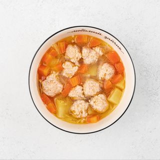 Суп с куриными фрикадельками 