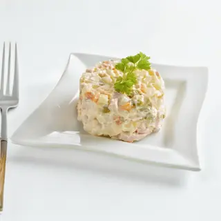 Tapa De Ensaladilla Con Mayonesa