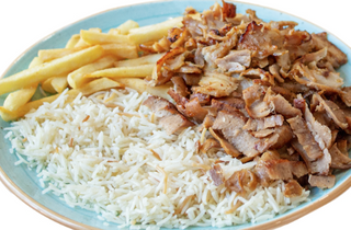 Plato Kebab Con Arroz