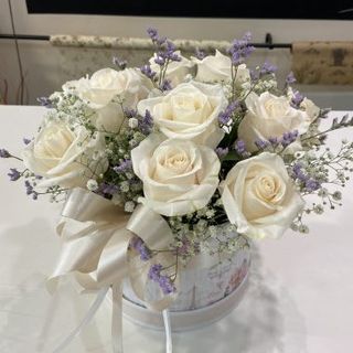 Ramo De 12 Rosas Blancas