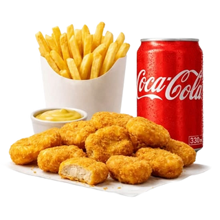 Nuggets de Frango 10 Unidades + 1 Coca-Cola + 1 Batata Frita