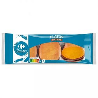 Bolleria Platos Cacao Carrefour 6 Ud. 350 Gr.