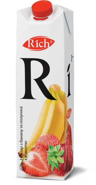 Сік банан-полуниця Rich (1л)