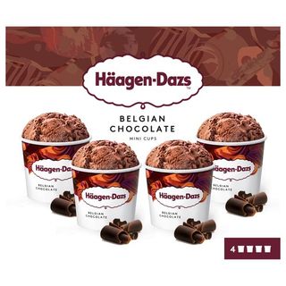 Häagen Dazs Helado Sabor Chocolate Belga Multipack 380g