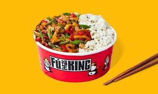 Crea tu Bol Pollo salteado con Verduras 制作蔬菜炒鸡肉碗