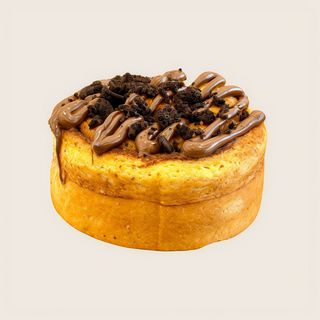 Rollo Nutella vegana con Oreos