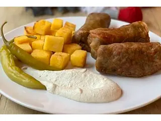Sarmale cu mămăligă şi smântână din caju - vegan