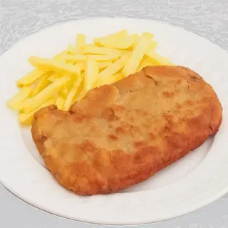 Librito de pechuga empanada con york y queso