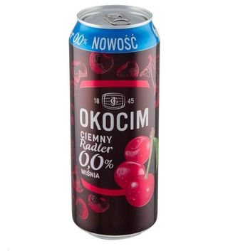 Okocim radler ciemna wiśnia 0% 0.5l