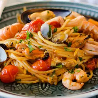 Espagueti de pescado 