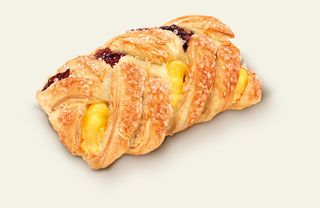 Treccia con crema e amarena