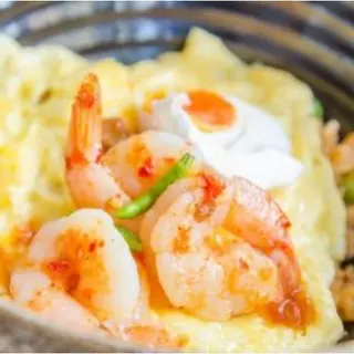 Tortilla con gambas