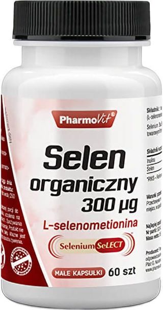 Selen organiczny 300ug L-selenometionina SeleniumSeLECT 60 kapsułek PharmoVit