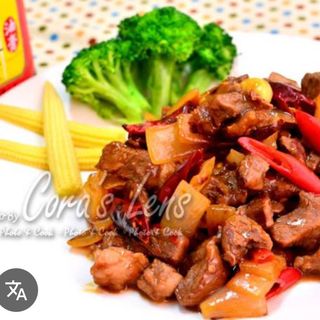 Vitello con salsa chili