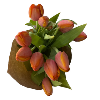 Ramo de tulipanes naranjas