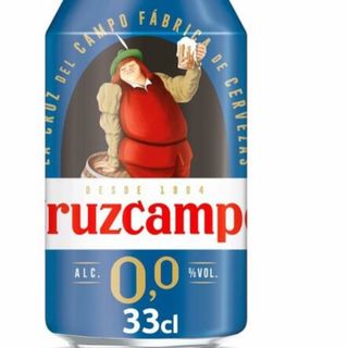 Cerveza Cruzcampo 0,0 , sin alcohol , lata 0,33 l