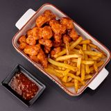 Slatko Ljuti Nugetsi  + pomfrit+kečap